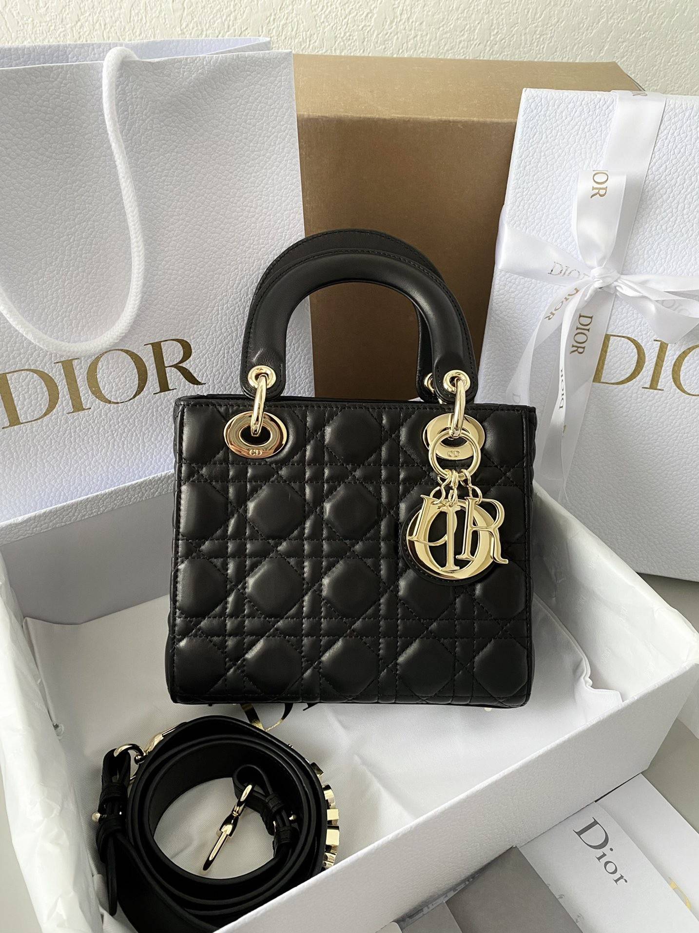 SMALL LADY D*OR MY ABCD*ORBAG 20cm*16.5cm*8cm
