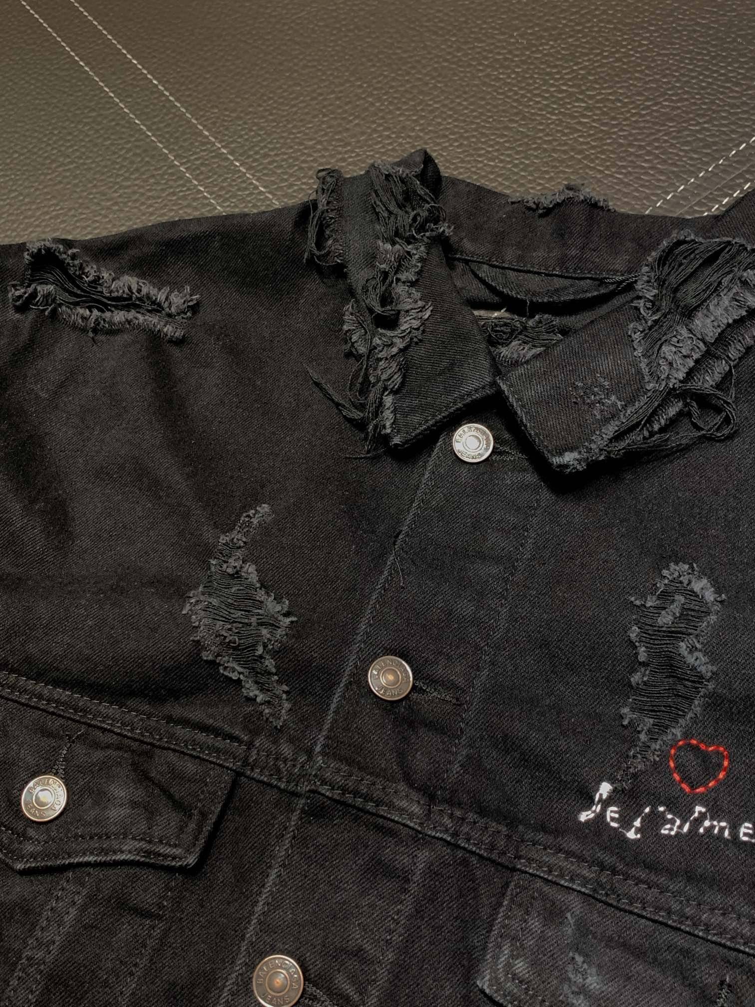 Balenciaga ripped denim jacket