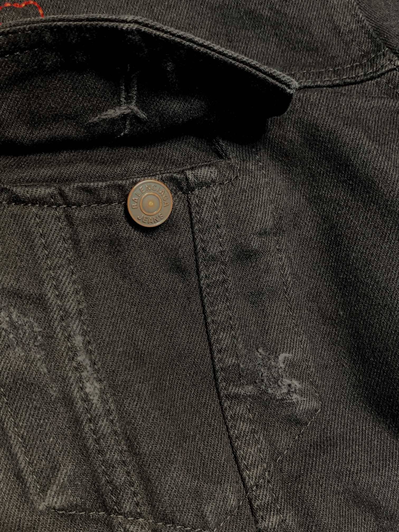 Balenciaga ripped denim jacket