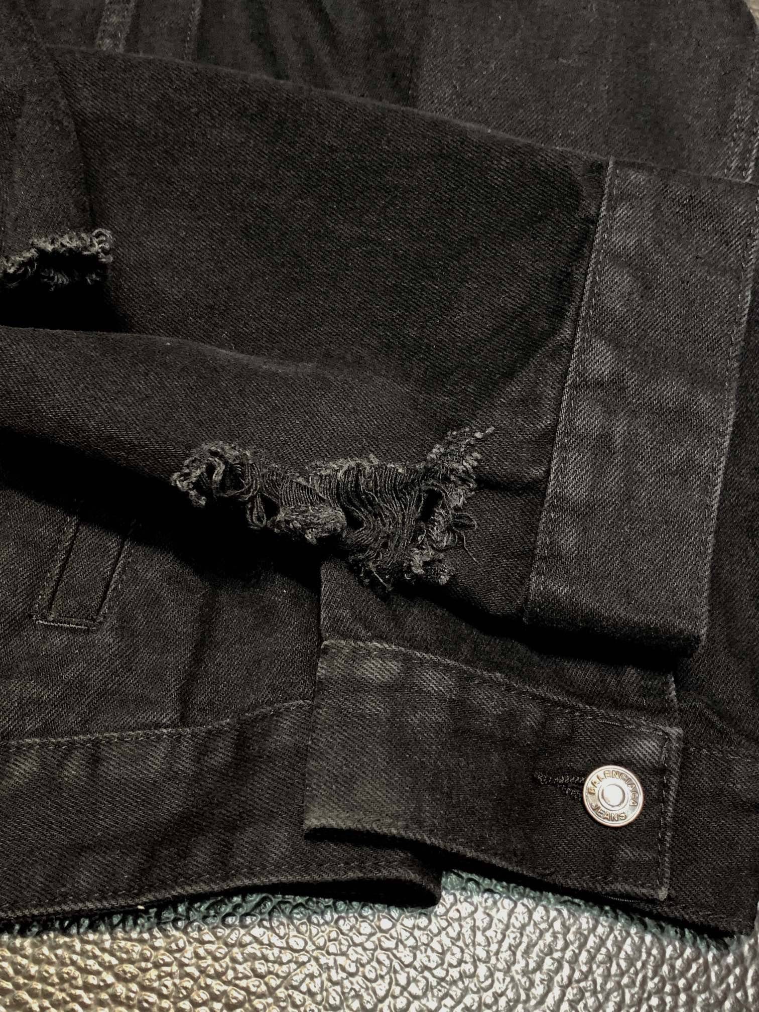 Balenciaga ripped denim jacket
