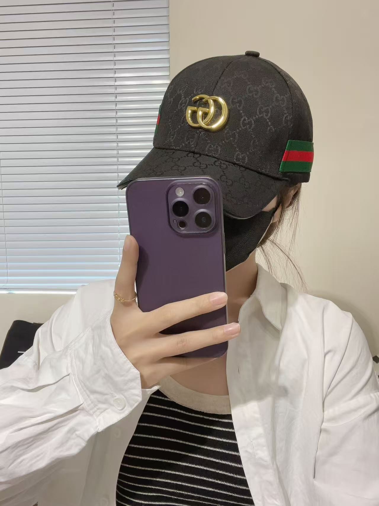 [#4830] G*u*i baseball cap peaked c ap hat