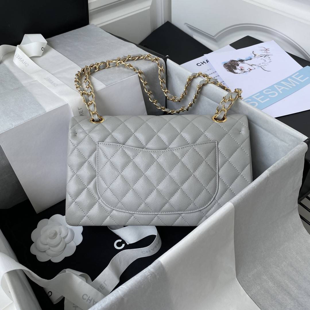 CH*ELClassic Flap Bag A01113, Top Quality, Medium Size: 23cm