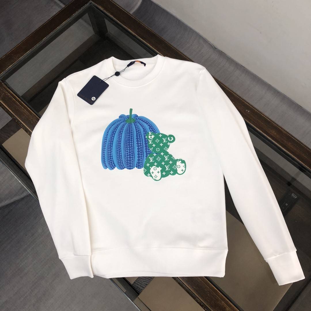Louis Vuitton 2023 new autumn and winter couples style round neck sweatshirt
