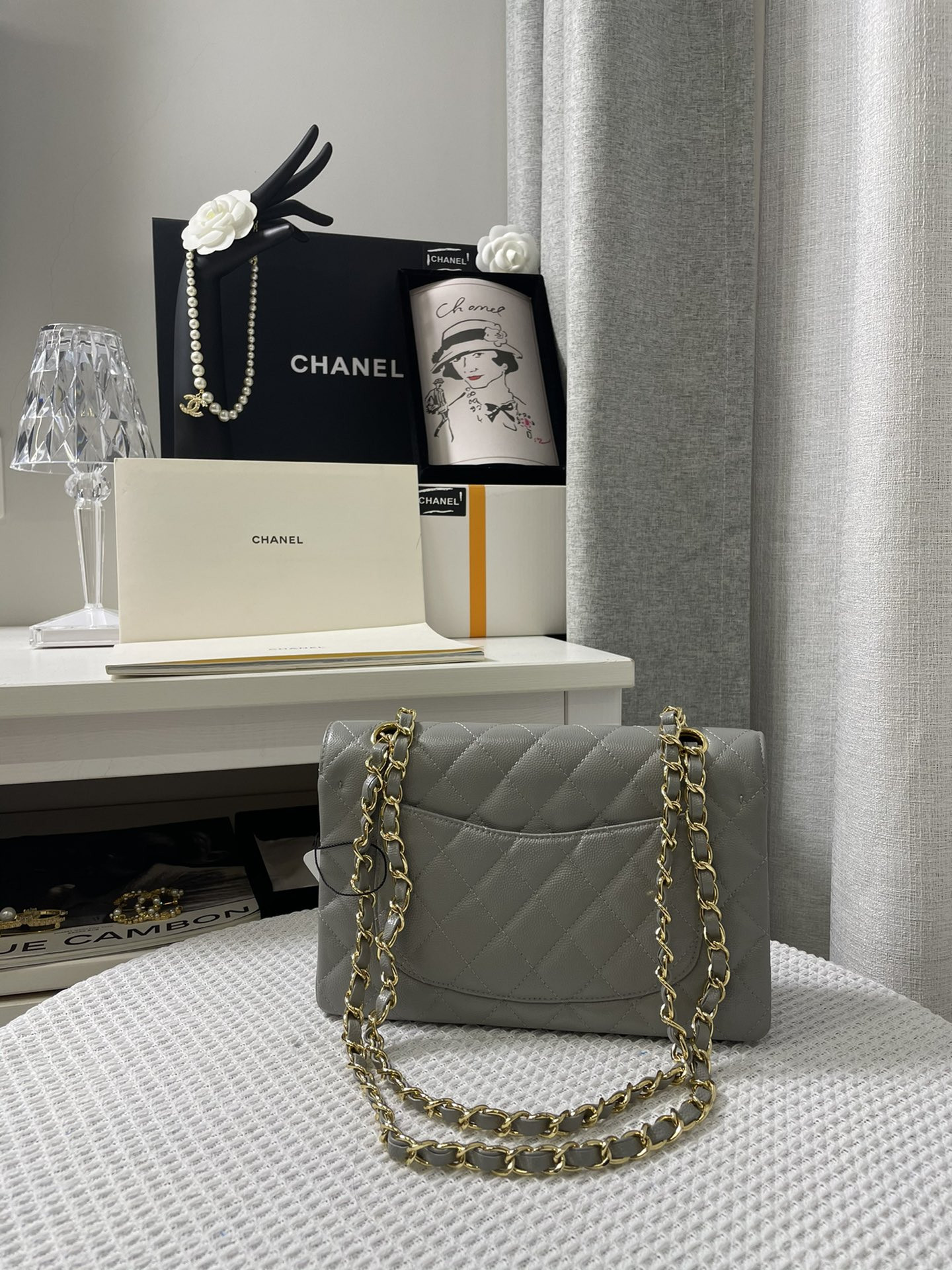 Chanle Small Classic Handbag Gold Hardware
