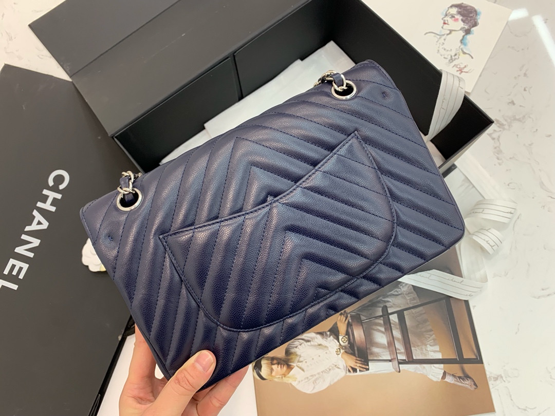 Chanle Classic Flap Bag With Chevron Quilting-lambskin Leather