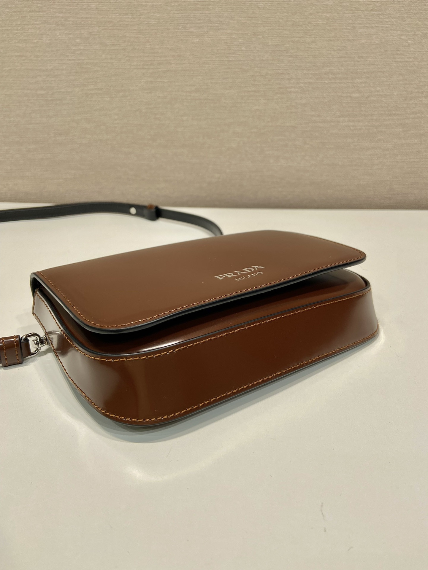 Prada Brushed Leather Mini-bag With Shoulder Strap Bag