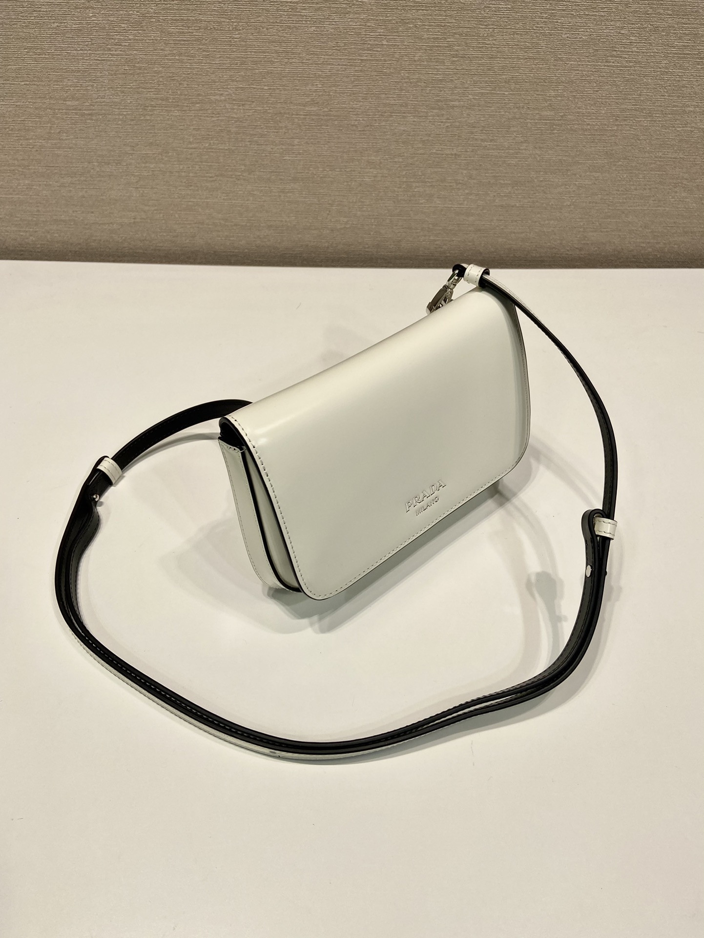 Prada Brushed Leather Mini-bag With Shoulder Strap Bag